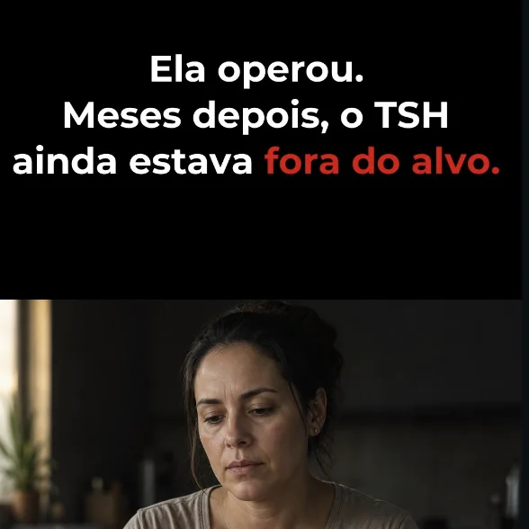 Caso clínico sobre TSH fora do alvo após cirurgia de tireoide